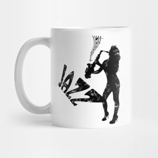 saxophone, jazz girl Mug